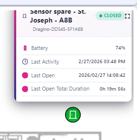 Sensor popup detail
